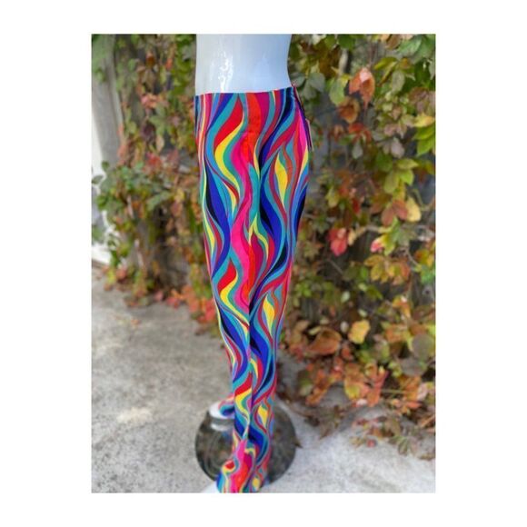 Superdown Tamera Multicolor Rainbow Trousers Pants High Waist Sz XL - Picture 2 of 16
